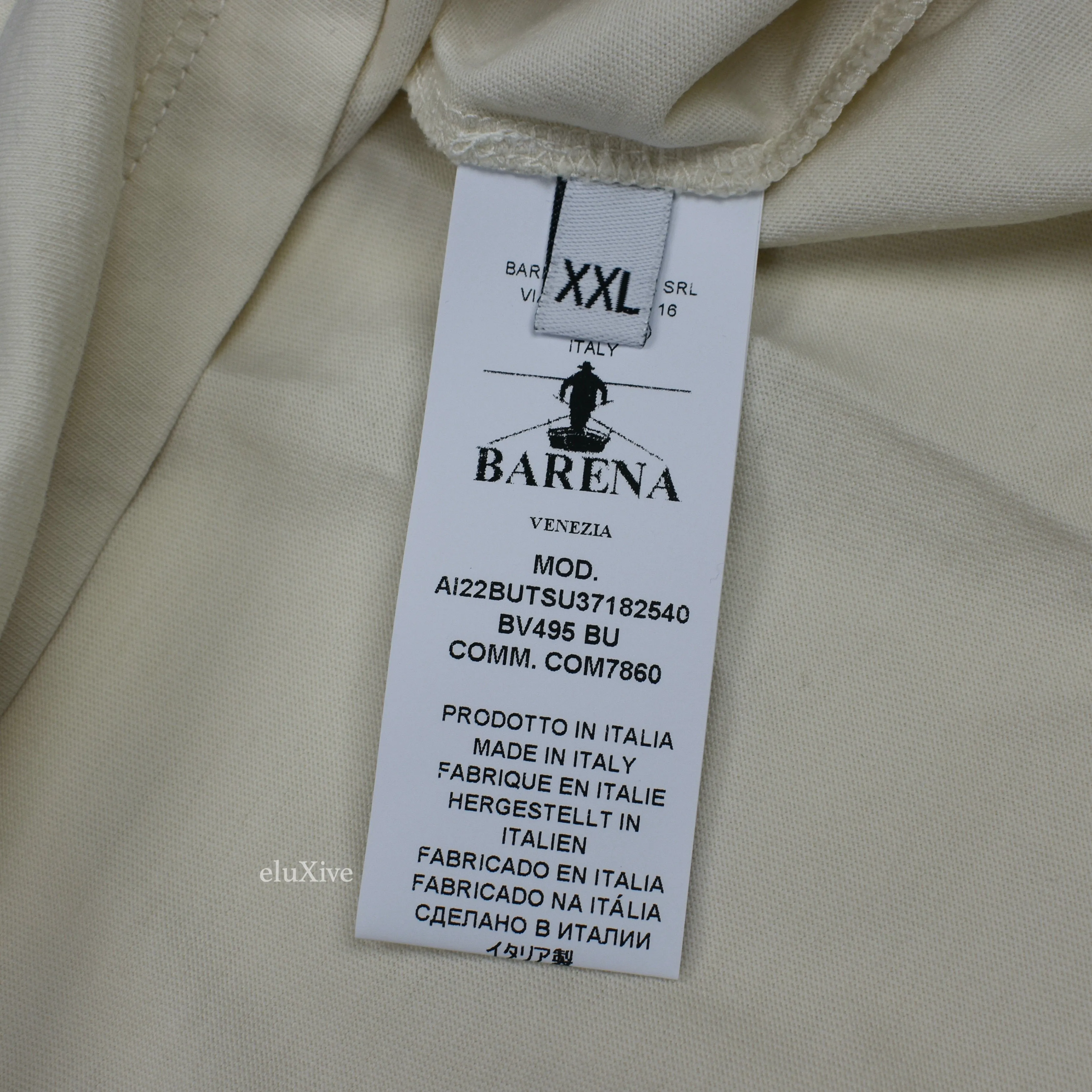 Barena - Cream White Cotton Pocket T-Shirt
