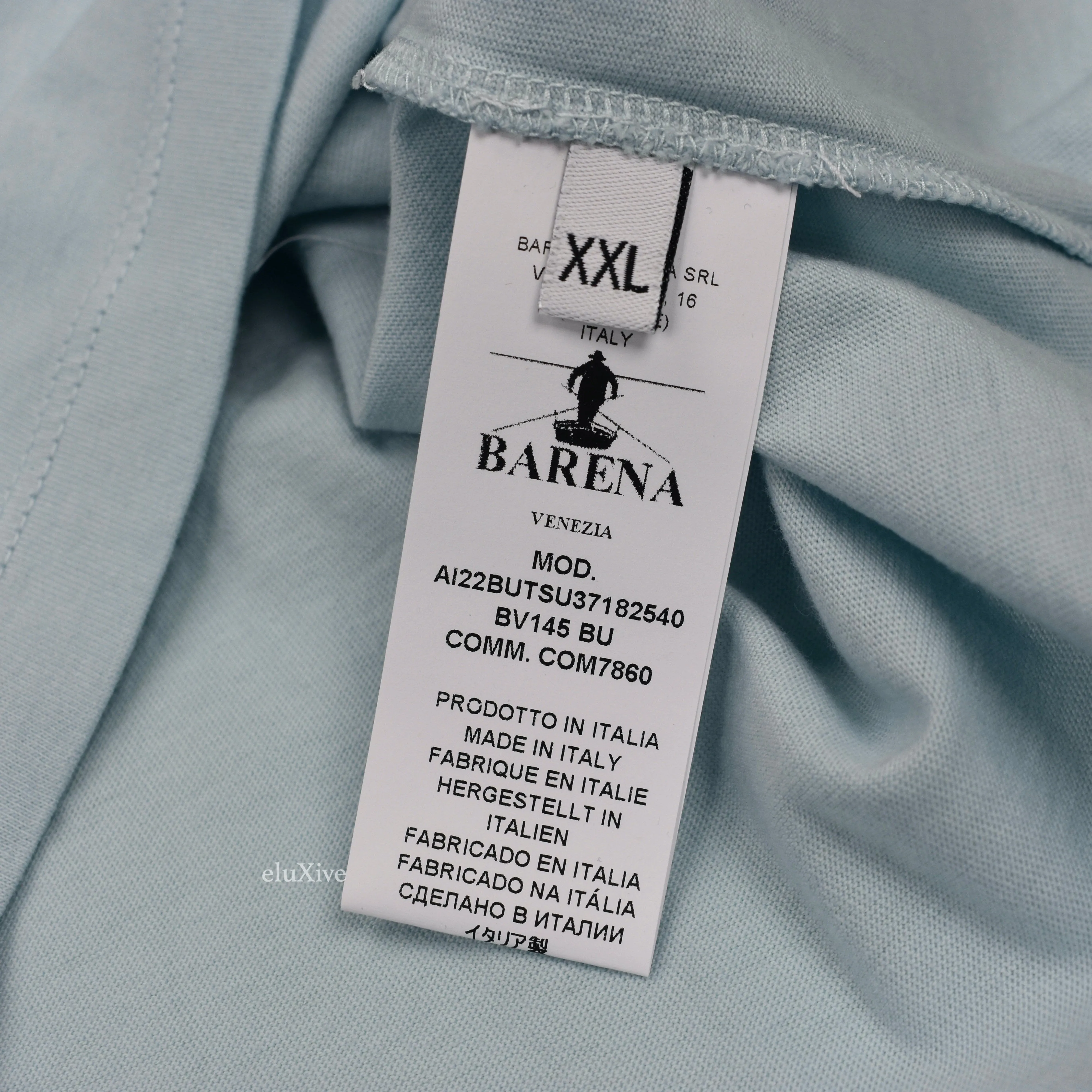 Barena - Light Blue Cotton Pocket T-Shirt