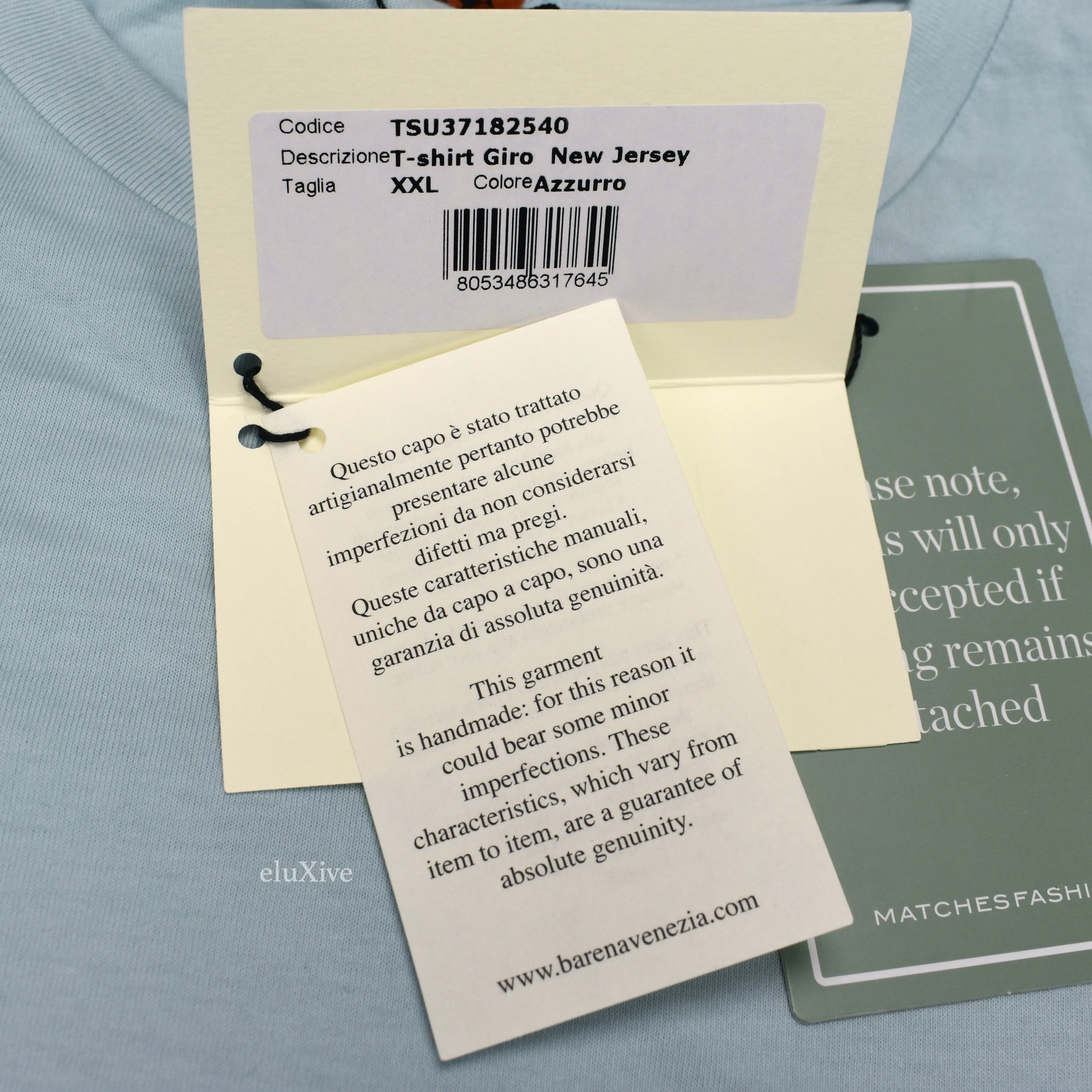 Barena - Light Blue Cotton Pocket T-Shirt