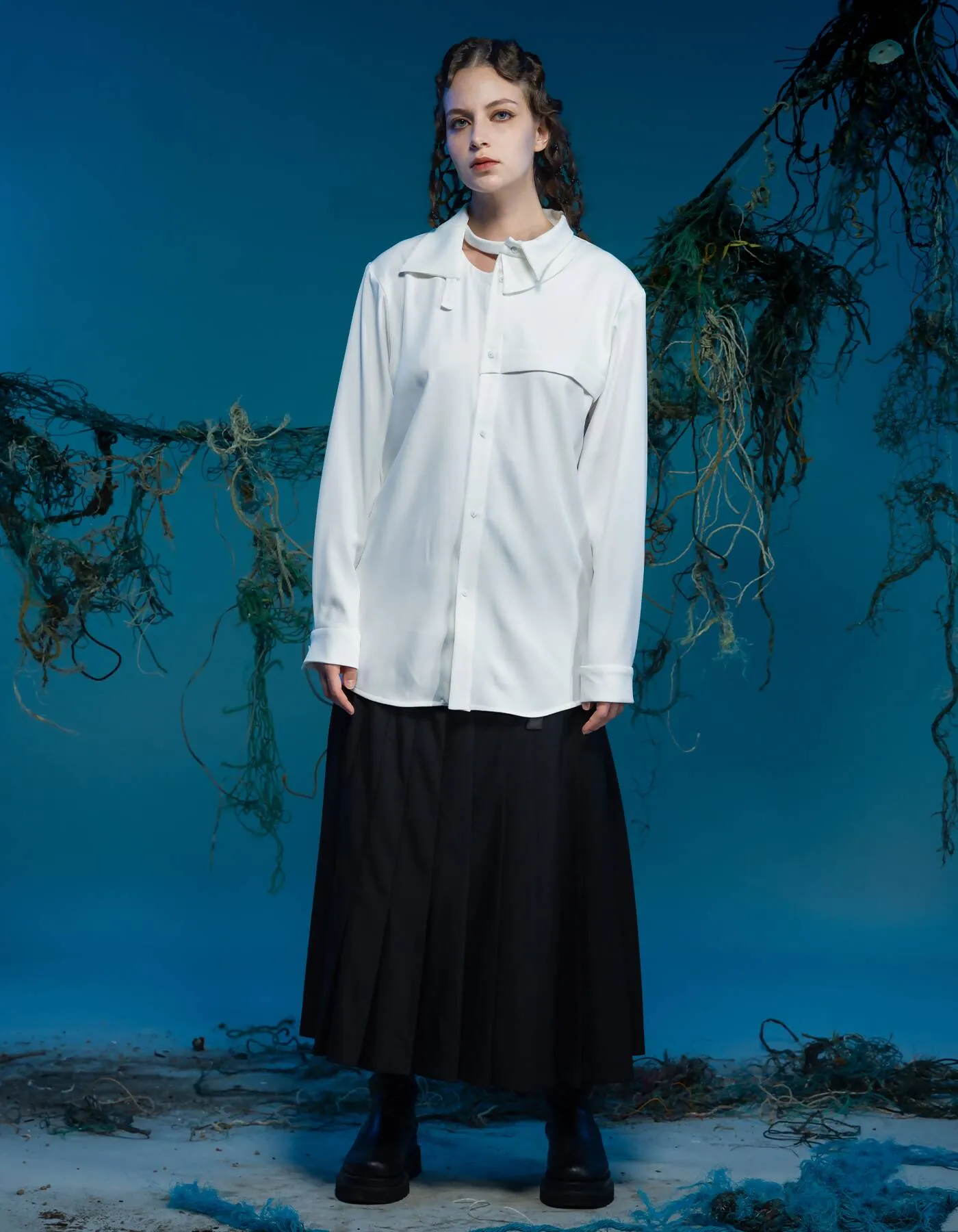 Collar Deconstructed Transform Shirt