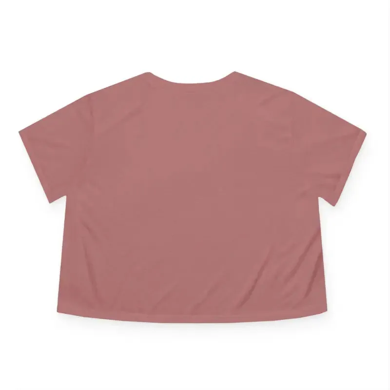 Delicate Pink Flower Flowy Cropped Tee