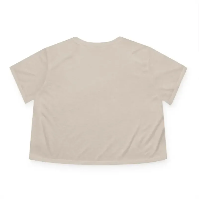 Delicate Pink Flower Flowy Cropped Tee