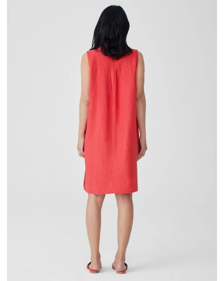 Eileen Fisher Linen Classic Collar Shirt Dress