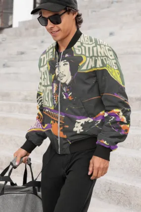 Guitar God Pop Art Quote Bomber Jacket