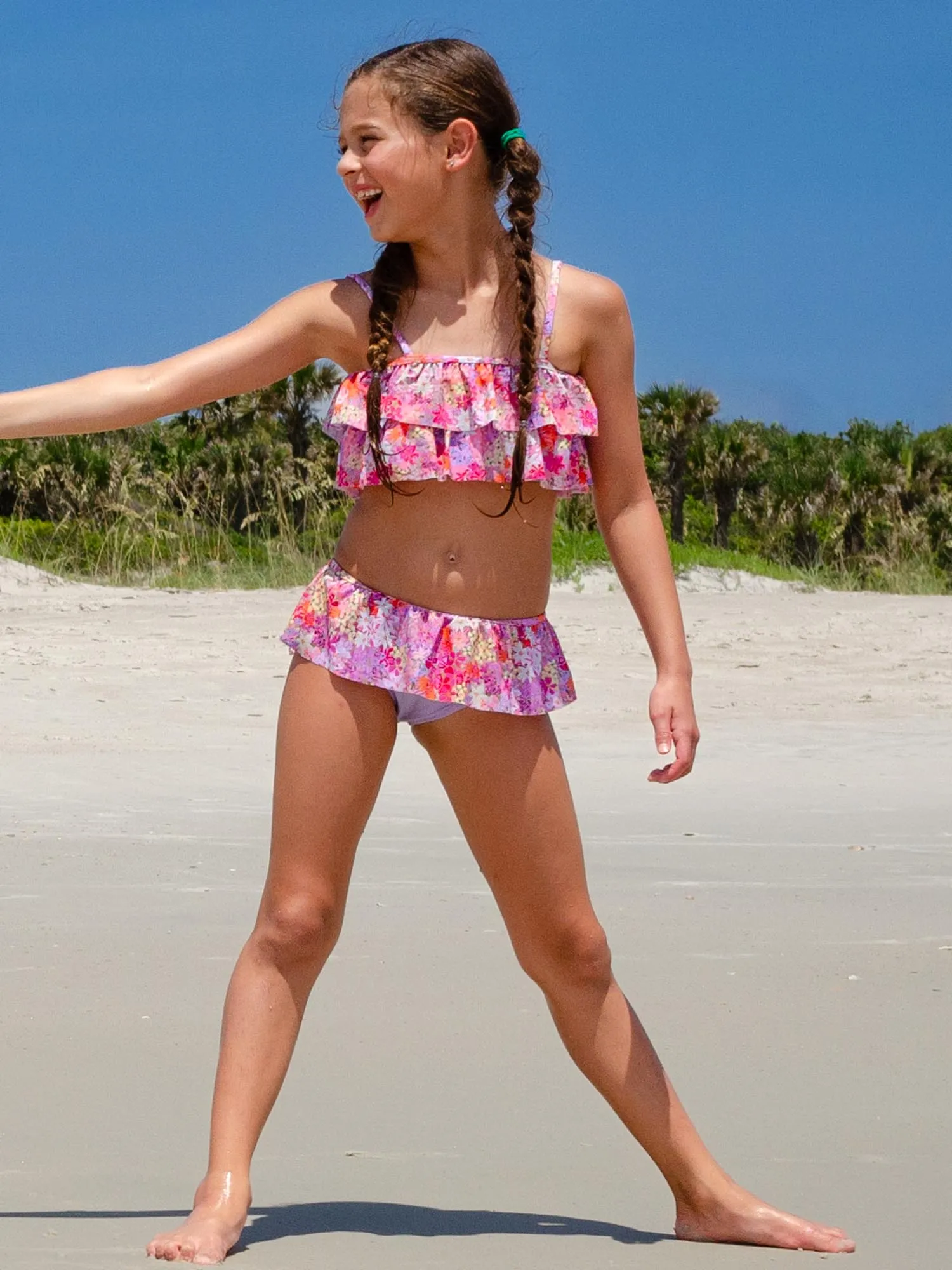 Nalini Ruffle Floral Bikini Swimsuit