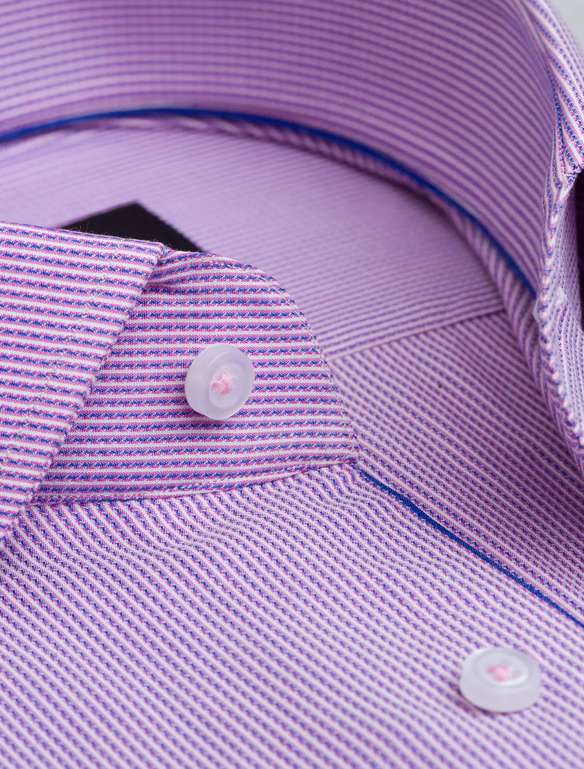 PINK DRESS SHIRT -FLORAL DETAILED