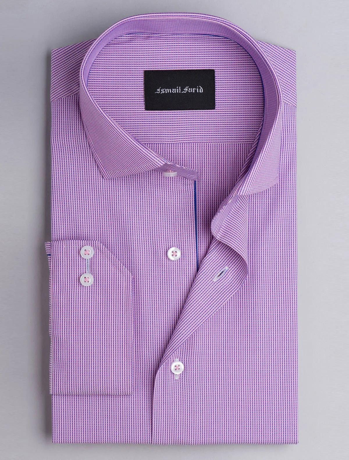 PINK DRESS SHIRT -FLORAL DETAILED