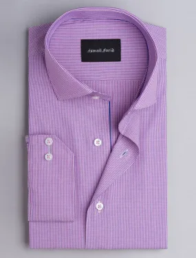 PINK DRESS SHIRT -FLORAL DETAILED
