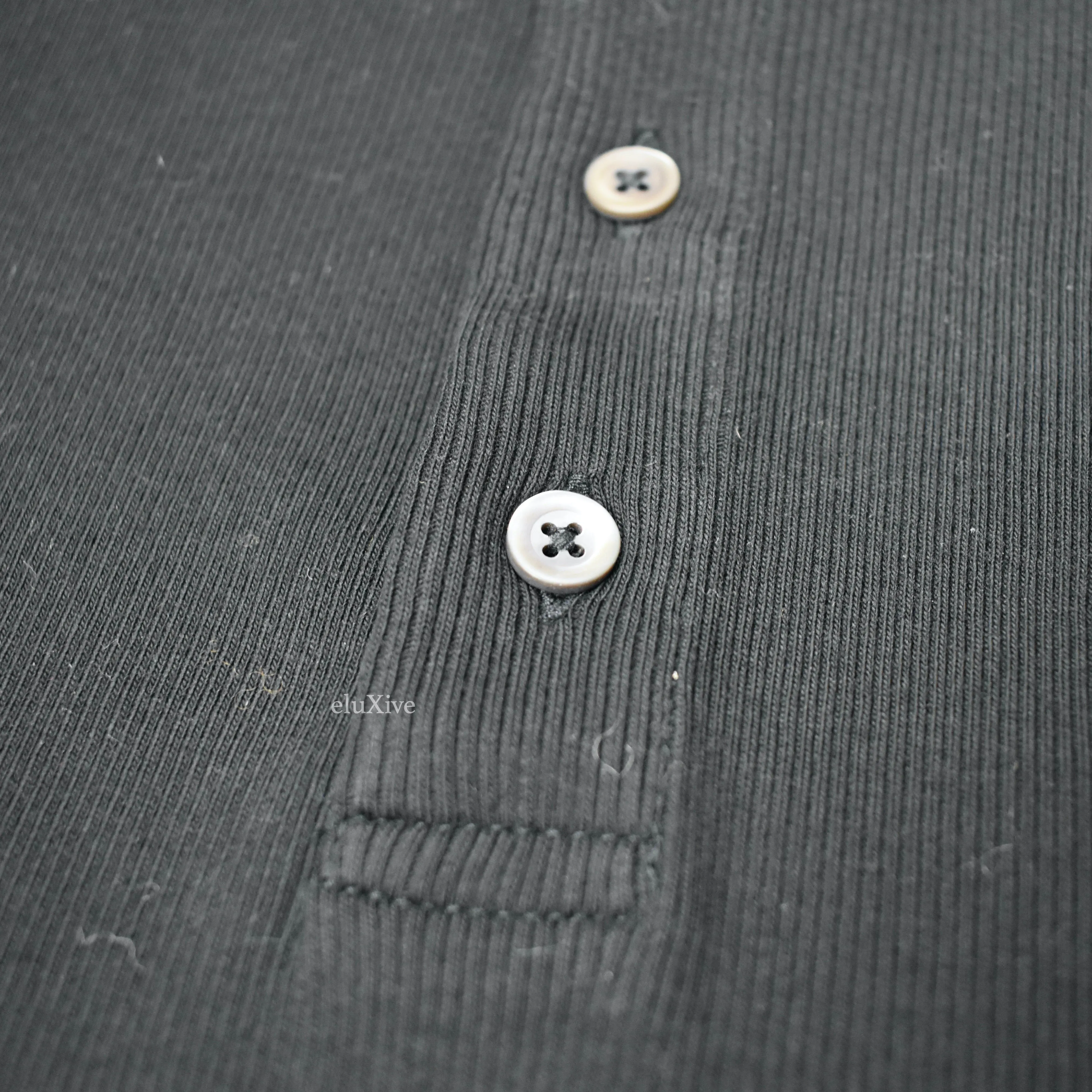 Tom Ford - Navy Ribbed Cotton Henley Shirt