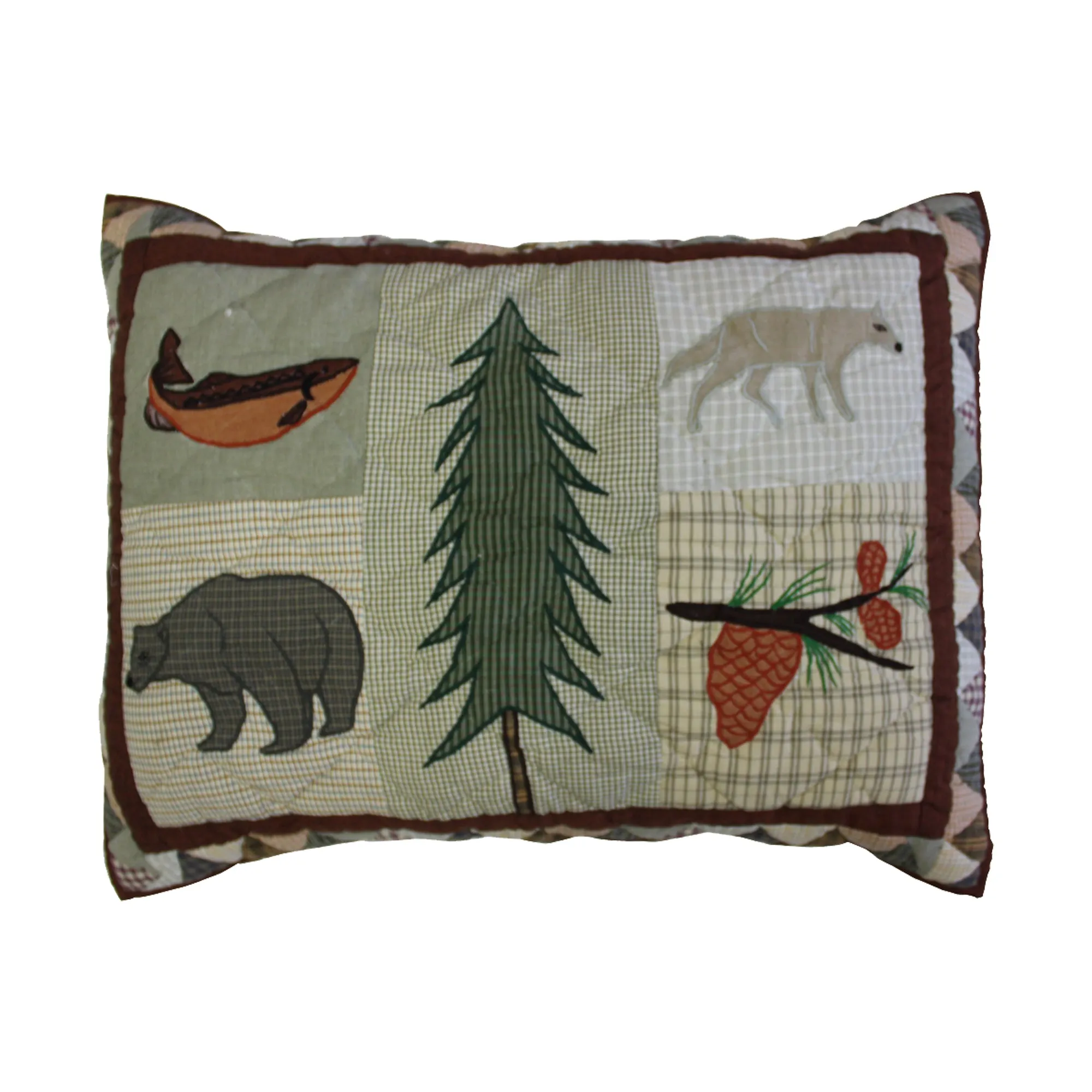 White Mountain Whispers Quilt, Hand cut and Appliqued cotton fabric motifs.